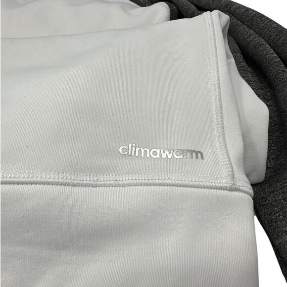 Adidas Climawarm Pullover Hoodie Large Comfy White & Grey - Picture 6 of 8
